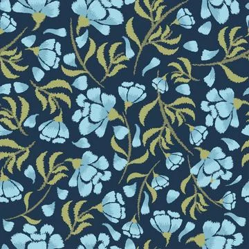 Floral motif pattern Stock Illustration