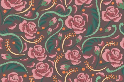 Floral motif pattern 스톡 일러스트