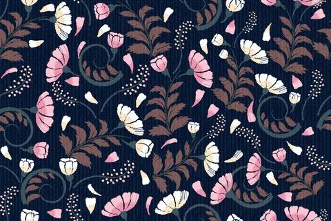 Floral motif pattern Stock Illustration