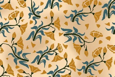 Floral motif pattern Stock Illustration