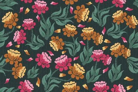 Floral motif pattern Illustrazione stock