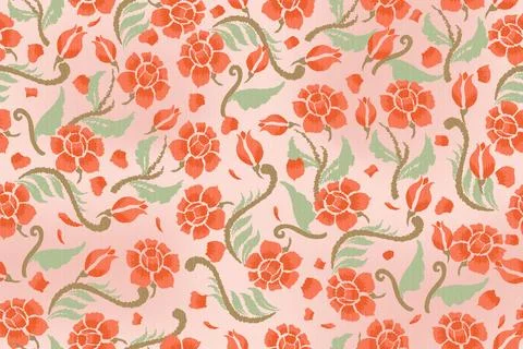 Floral motif pattern Stockillustratie