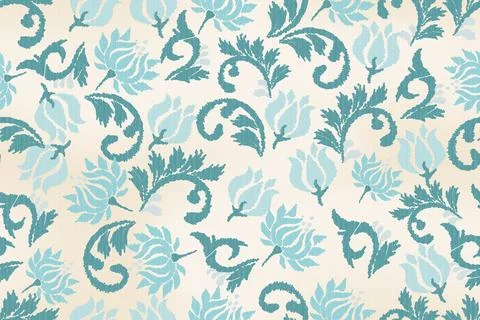 Floral motif pattern Stock Illustration