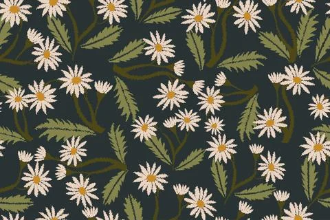 Floral motif pattern Illustrazione stock