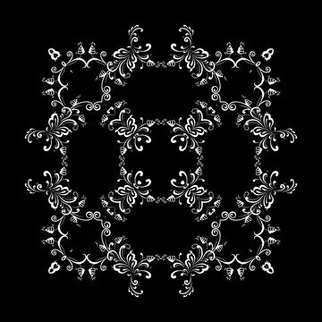 Floral Motifs Pattern Stock Illustration