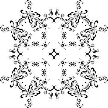 Floral Motifs Pattern Stock Illustration