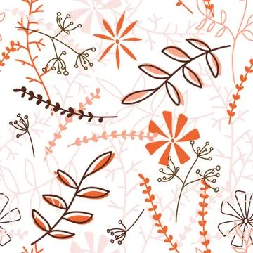 Floral multi-colored background. Seamless leaf pattern Stock Illustration