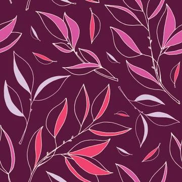 Floral multi-colored background. Seamless leaf pattern Illustrazione stock