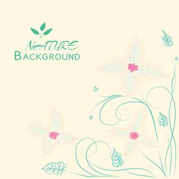 Floral nature background concept. Vector illustration Stock Illustration