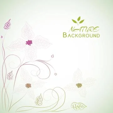 Floral nature background concept. Vector illustration Stock Illustration