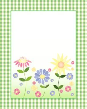 Floral note card Stock Illustration