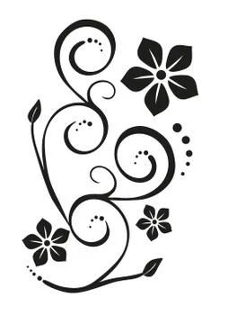 Floral ornament Illustrazione stock