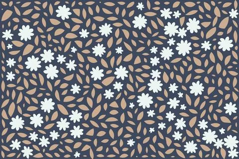 Floral ornament pattern in colorful flat design for gift wrapping, vector sto Stock Illustration
