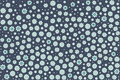 Floral ornament pattern in colorful flat design for gift wrapping, vector sto Stock Illustration