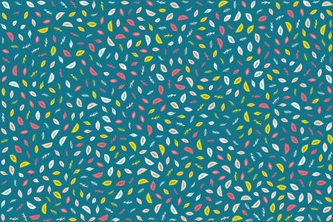 Floral ornament pattern in colorful flat design for gift wrapping, vector sto Stock Illustration