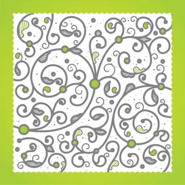 Floral ornament pattern decor Stock Illustration