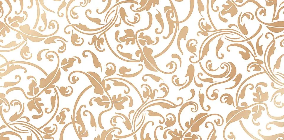 Floral Ornamental pattern gold Stock Illustration