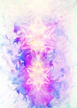 Floral ornamental structure with filigrane pattern mandala on abstract Illustrazione stock