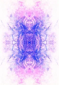Floral ornamental structure with filigrane pattern mandala on abstract Stock Illustration