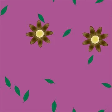 Floral ornamental vector pattern. Seamless design leafs texture. Stock Illustration