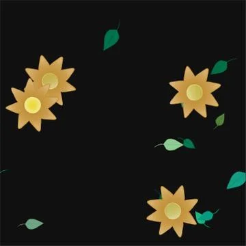 Floral ornamental vector pattern. Seamless design leafs texture. Illustrazione stock