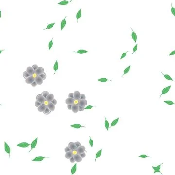 Floral ornamental vector pattern. Seamless design leafs texture. Illustrazione stock