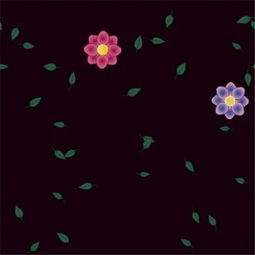 Floral ornamental vector pattern. Seamless design leafs texture. Illustrazione stock