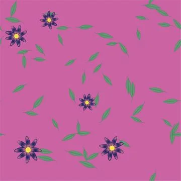 Floral ornamental vector pattern. Seamless design leafs texture. Illustrazione stock