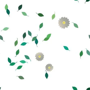 Floral ornamental vector pattern. Seamless design leafs texture. Illustrazione stock