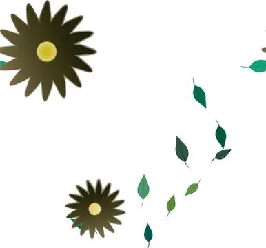 Floral ornamental vector pattern. Seamless design leafs texture. Illustrazione stock