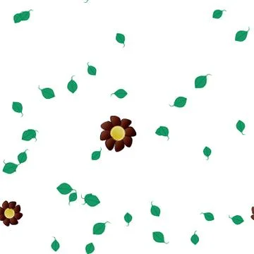 Floral ornamental vector pattern. Seamless design leafs texture. Illustrazione stock