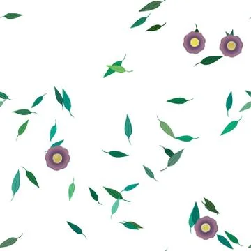 Floral ornamental vector pattern. Seamless design leafs texture. Stockillustratie