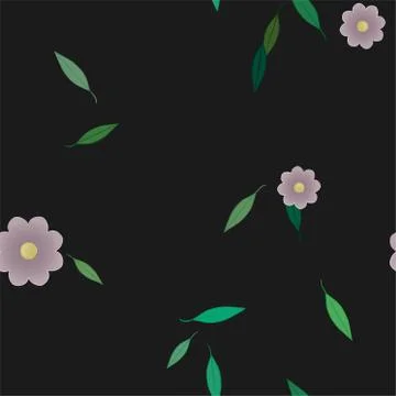 Floral ornamental vector pattern. Seamless design leafs texture. Illustrazione stock