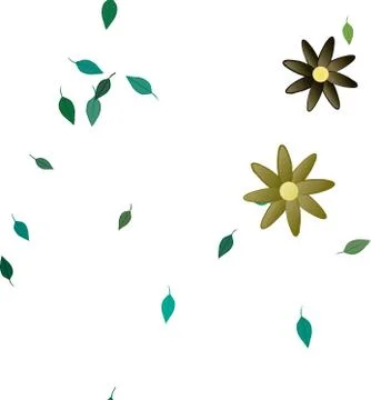 Floral ornamental vector pattern. Seamless design leafs texture. Stock Illustration