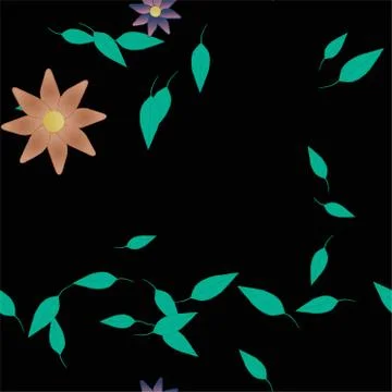 Floral ornamental vector pattern. Seamless design leafs texture. 스톡 일러스트