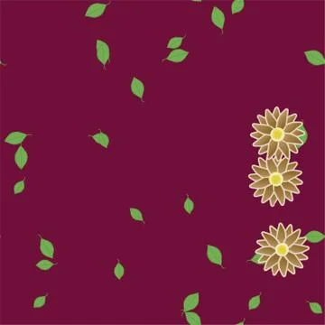 Floral ornamental vector pattern. Seamless design leafs texture. 스톡 일러스트