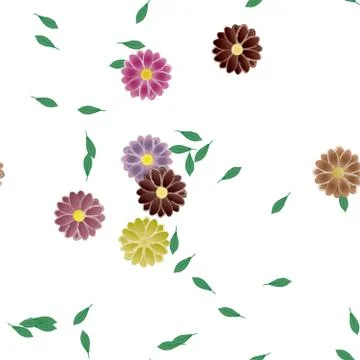 Floral ornamental vector pattern. Seamless design leafs texture. 스톡 일러스트