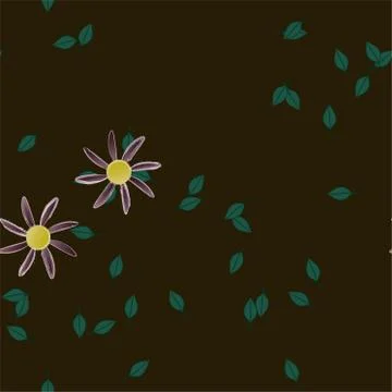 Floral ornamental vector pattern. Seamless design leafs texture. Illustrazione stock