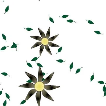 Floral ornamental vector pattern. Seamless design leafs texture. 스톡 일러스트