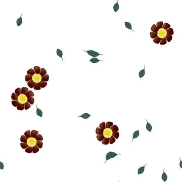 Floral ornamental vector pattern. Seamless design leafs texture. Stockillustratie