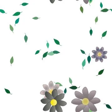 Floral ornamental vector pattern. Seamless design leafs texture. Stock Illustration