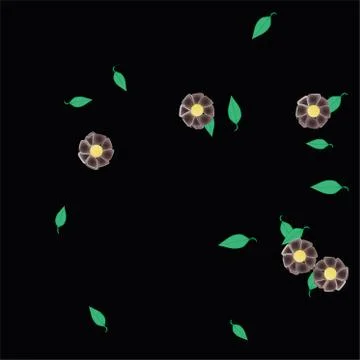 Floral ornamental vector pattern. Seamless design leafs texture. 스톡 일러스트