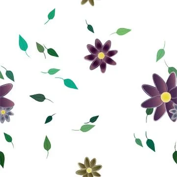 Floral ornamental vector pattern. Seamless design leafs texture. Stockillustratie