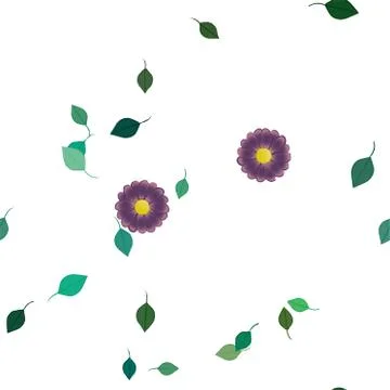 Floral ornamental vector pattern. Seamless design leafs texture. 스톡 일러스트