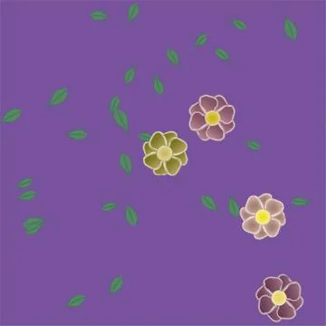 Floral ornamental vector pattern. Seamless design leafs texture. Stock Illustration