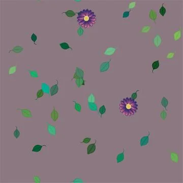 Floral ornamental vector pattern. Seamless design leafs texture. 스톡 일러스트