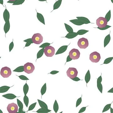 Floral ornamental vector pattern. Seamless design leafs texture. Stockillustratie
