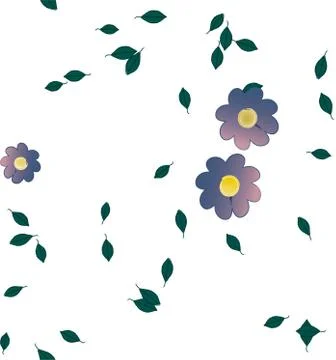 Floral ornamental vector pattern. Seamless design leafs texture. Stock Illustration