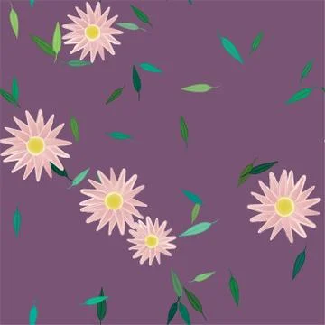 Floral ornamental vector pattern. Seamless design leafs texture. 스톡 일러스트