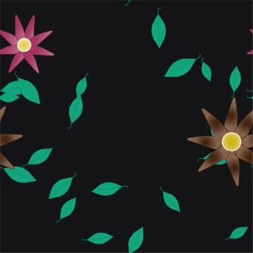 Floral ornamental vector pattern. Seamless design leafs texture. 스톡 일러스트